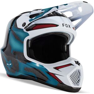 FOX V3 RS Withered MIPS Motocross Helm - Schwarz Weiss Blau - S - unisex