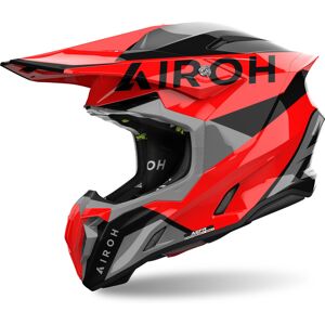 Airoh Twist 3 King Motocross Helm - Schwarz Grau Rot - XS - unisex