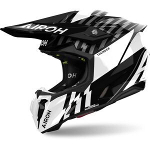 Airoh Twist 3 Thunder Motocross Helm - Schwarz Weiss - 2XL - unisex