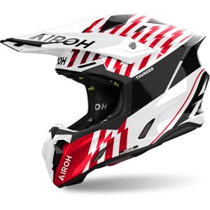 Airoh Twist 3 Thunder Motocross Helm - Schwarz Weiss Rot - S - unisex