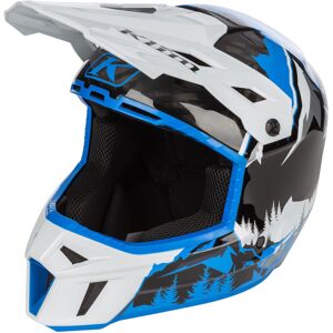 Klim F3 Carbon DNA Snowmobil Helm - Schwarz Weiss Blau - 2XL - unisex