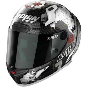 Nolan X-804 RS Ultra Carbon Carlos Checa Replica Helm - Schwarz Silber - S - unisex