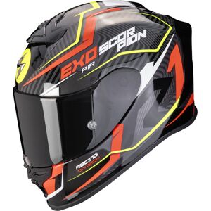 Scorpion EXO-R1 Evo Air Coup Helm - Schwarz Rot Gelb - M - unisex