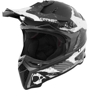 Germot GM 540 Motocross Helm - Schwarz Grau Weiss - 2XL - unisex