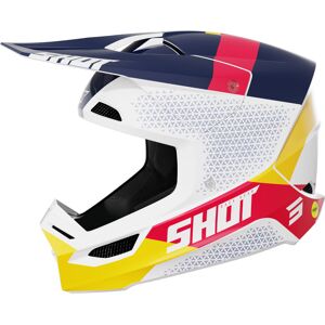 Shot Race Ridge Motocross Helm - Schwarz Weiss Gelb - XS - unisex