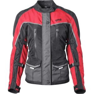 GMS Twister Neo wasserdichte Damen Motorrad Textiljacke - Schwarz Rot - S - female