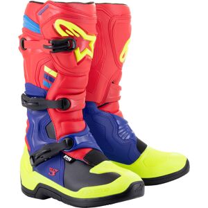 Alpinestars Tech 3 Motocross Stiefel - Rot Blau - 51 - unisex