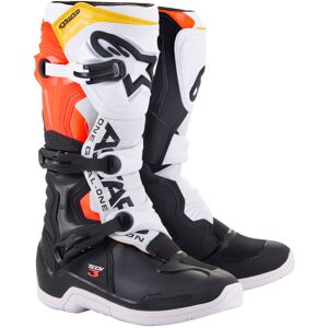 Alpinestars Tech 3 Motocross Stiefel - Schwarz Weiss Rot - 47 - unisex