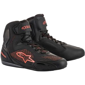 Alpinestars Faster 3 Rideknit Motorradschuhe - Schwarz Rot - 46 - unisex