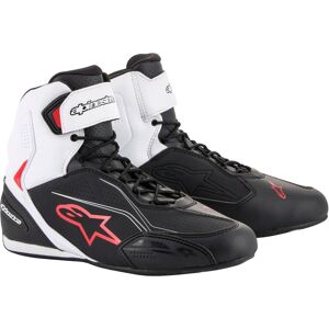 Alpinestars Faster-3 Motorradschuhe - Schwarz Weiss Rot - 48 - unisex