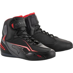 Alpinestars Faster-3 Motorradschuhe - Schwarz Grau Rot - 44 - unisex