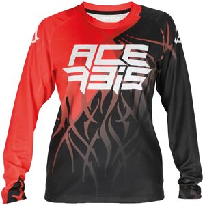 Acerbis MX J-Kid 3 Kinder Motocross Jersey - Schwarz Rot - S - unisex