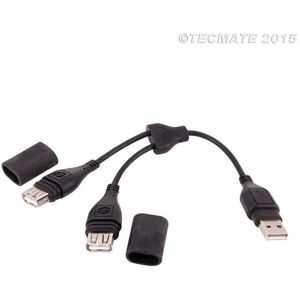 OPTIMATE Adapterkabel USB-Stecker auf 2x USB-Kupplung (No.110) - unisex