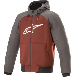 Alpinestars Chrome Sport Motorrad Hoodie - Grau Rot - S - unisex