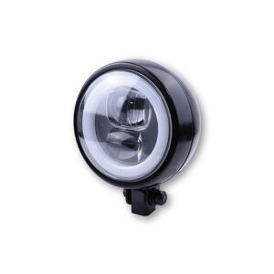 HIGHSIDER LED Scheinwerfer FLAT TYP 9 mit Standlichtring, schwarz, untere Befestigung - Schwarz - unisex