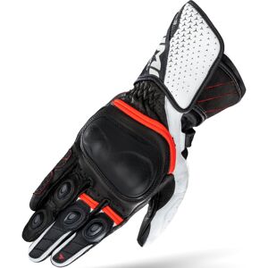 SHIMA ST-3 perforierte Motorrad Handschuhe - Schwarz Weiss Rot - S - unisex