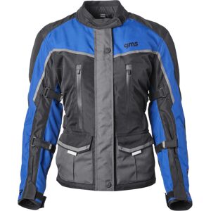 GMS Twister Neo wasserdichte Damen Motorrad Textiljacke - Schwarz Blau - 4XL - female