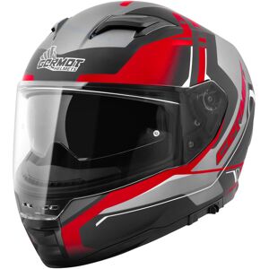 Germot GM 350 Dekor Helm - Schwarz Grau Rot - S - unisex