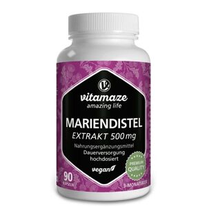 MARIENDISTEL 500 mg Extrakt hochdosiert vegan Kps. 90 St