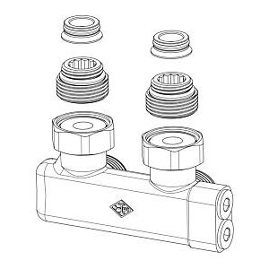 Heimeier Umlenkstück 0541-50.000 G 3/4 AGxR 1/2, Eckform