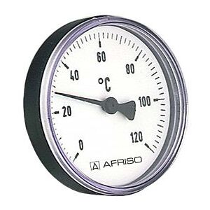 Afriso Bimetall Thermometer 0-120 Grad 63708 Gehäuse 80mm, 40mm Schaft, 1/2" Anschluss