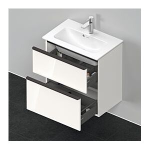 Duravit D-Neo Waschtisch-Unterschrank DE436802222 61 x 37,2, Weiß Hochglanz, wandhängend, 1 Schubkasten, 1 Auszug