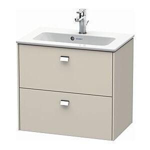 Duravit Brioso Waschtischunterbau BR411001091 Compact 620x553 mm, Taupe, 2 Auszüge, Griff Chrom