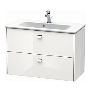 Duravit Brioso Waschtischunterbau BR411101022 Compact 820x553 Weiß Hochgl., 2 Ausz., Griff Chrom