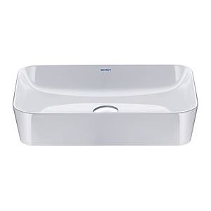 Duravit Cape Cod Aufsatz-Waschtisch 23475500001 55x40cm, ohne Hahnloch, Überlauf, Hahnlochbank, Weiß WonderGliss