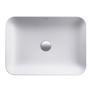 Duravit Cape Cod Aufsatz-Waschtisch 2347553200 55x40cm, ohne Hahnloch, Überlauf, Hahnlochbank, Weiß Seidenmatt