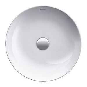 Duravit Cape Cod Aufsatz-Waschtisch 2328430000 d= 43cm, ohne Hahnloch, Überlauf, Hahnlochbank, Weiß