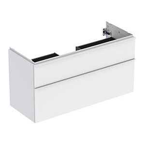 Geberit iCon Waschtisch-Unterschrank 502306013 118,4x61,5x47,6cm, 2 Schubladen, weiß matt/Griff weiß matt