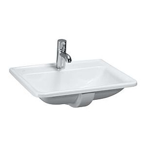 LAUFEN Pro A Einbau-Waschtisch 8139610001041 56 x 44 cm, weiß, mit Überlauf, 1 Hahnloch