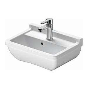 Duravit Starck 3 Handwaschbecken 07504500001 45 x 32 cm, weiss, wondergliss, 1 Hahnloch