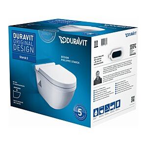 Duravit Starck 3 Wand WC Set 42000900A1 mit WC-Sitz, weiss