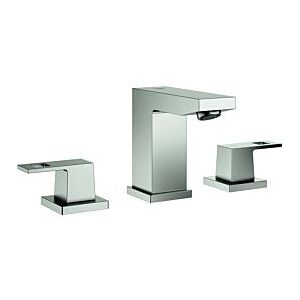 Grohe Eurocube Waschtisch-3-Loch-Armatur 20351DC0 supersteel, mit Ablaufgarnitur