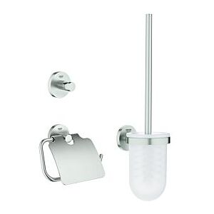 Grohe Essentials WC-Set 40407DC1 Supersteel, 3 in 1, verdeckte Befestigung