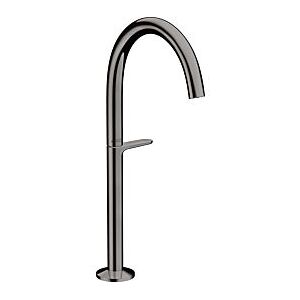 Hansgrohe Axor One Waschtischarmatur 48030330 Ausladung 165mm, für Aufsatzwaschtische, mit Push-Open-Ablaufgarnitur, polished black chrome