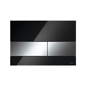 TECE TECEsquaresquare Betätigungsplatte 9240807 Glas schwarz, Tasten chrom glänzend