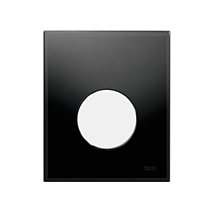 TECEloop Urinal Betätigungsplatte 9242654 Glas schwarz, Taste weiß