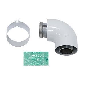 Vaillant Bogen 90 Grad 60/100 mm 303808 konzentrisch, Aluminium