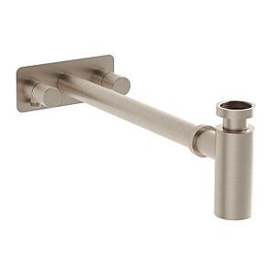 Vitra Plural Design-Siphon-Set A4515934 Nickel gebürstet, mit Eckventilen links und rechts