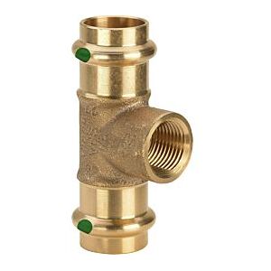 Viega Sanpress T-Stück 290986 12 x Rp 1/2 x 12 mm, Rotguss oder Siliziumbronze, SC-Contur