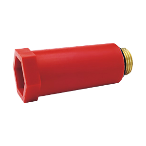 U.S.H, Bielefeld USH Baustopfen 025001 1/2", rot, Messinggewinde