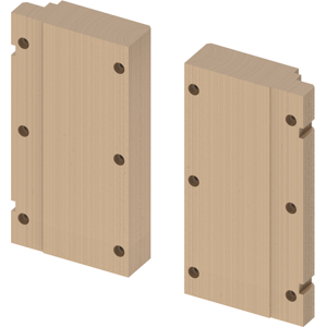 Tece profil Holzplattenset zur Aufnahme von Stützklappgriffen, 9042008 9042008