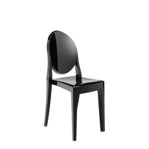 Kartell Victoria Ghost Stuhl schwarz glänzend