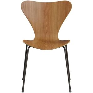 Fritz Hansen Serie 7 Stuhl 3107 mit natürlichem Furnier braun bronze Ulme