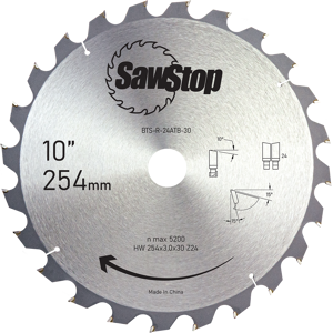 Sawstop Sägeblatt 254x3,0x30, WZ=24