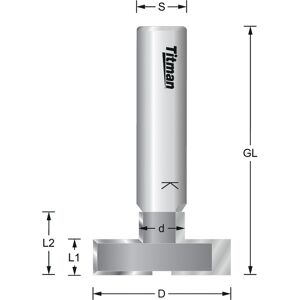 Titmann T-Nutfräser HW Z=2