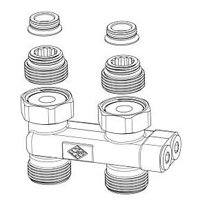 Heimeier Umlenkstück 0542-50.000 G 3/4 AGxR 1/2, Durchgang